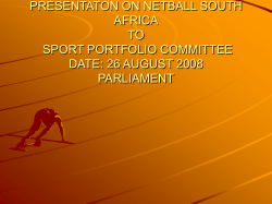 presentaton on netball south africa