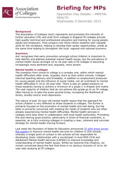 mental health 9 December 2015