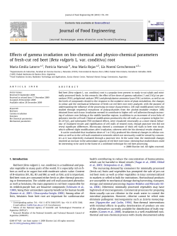 Effects of gamma irradiation on bio-chemical and physico