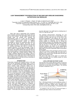 LIGHT MANAGEMENT FOR REDUCTION OF BUS BAR AND
