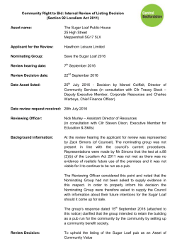 Sugar Loaf Meppershall Review Report