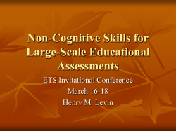Non-Cognitive Skills for Large-Scale Educational
