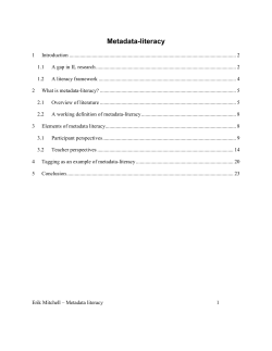 Metadata-literacy