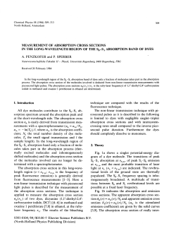 MEASUREMENT OF ABSORPTION CROSS SECTIONS IN