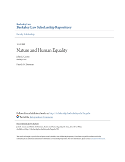 Nature and Human Equality