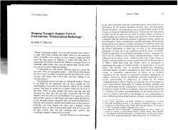 Organic Form in Post-Kantian "Philosophical Mythology"