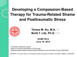 Developing a Compassion-Based Therapy for Trauma