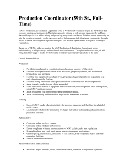 Production Coordinator - Alliance for Community Media