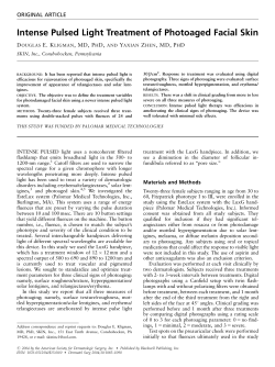 Intense Pulsed Light Treatment of Photoaged Facial Skin