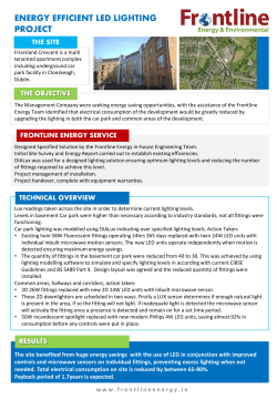 energy efficient led lighting project