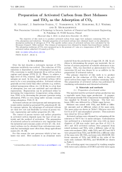 Preparation of Activated Carbon from Beet Molasses and TiO2 as