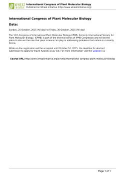 International Congress of Plant Molecular Biology