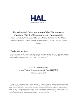 Experimental Determination of the Fluorescence Quantum Yield of