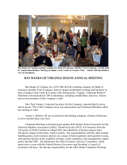 bay banks of virginia holds annual meeting