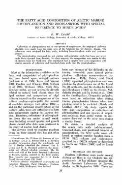 the fatty acid composition of arctic marine phytoplankton a.nd