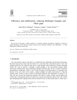 Efficiency and stabilization: reducing Harberger triangles and