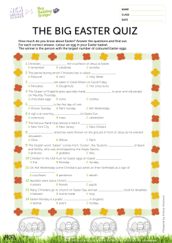 the big easter quiz