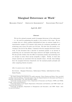 Marginal Deterrence at Work