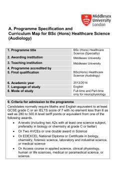 Audiology BSc - Middlesex University