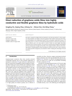 Direct reduction of graphene oxide films into highly conductive and