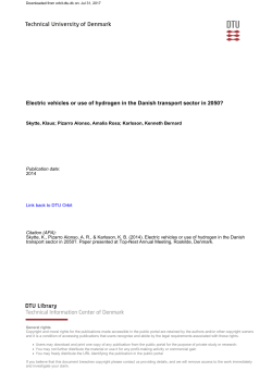 Electric vehicles or use of hydrogen in the Danish