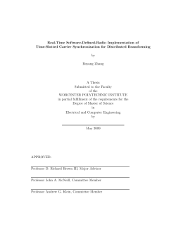 Real-Time Software-Defined-Radio Implementation of Time
