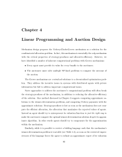 Chapter 4 Linear Programming and Auction Design