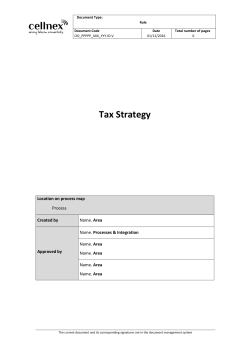 Tax Strategy - Cellnex Telecom