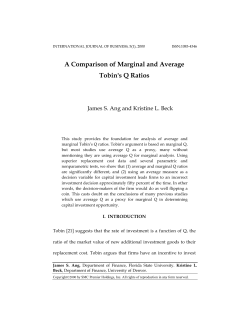 A Comparison of Marginal and Average Tobin`s Q Ratios