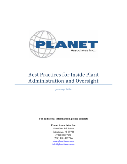 Best Practices for Inside Plant Administration