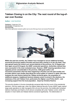 The next round of the tug-of-war over Kunduz