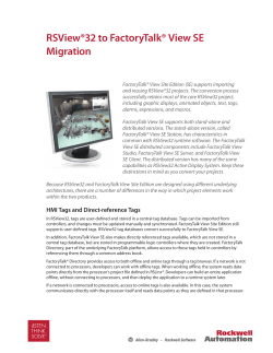 RSView32 to FactoryTalk View SE Migration