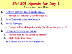 Biol 100: Lecture 1 - the Instructional Web Site of Green River College