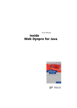 Inside Web Dynpro for Java