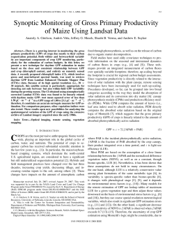Synoptic Monitoring of Gross Primary Productivity of Maize Using