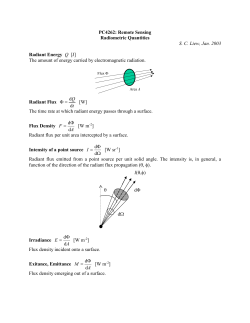 Radiometric Quantities