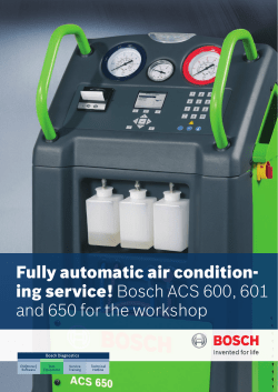 Bosch ACS 600, 601 and 650 for the workshop