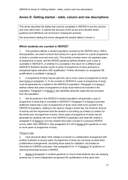 Annex D: Getting started &ndash; table, column and row descriptions