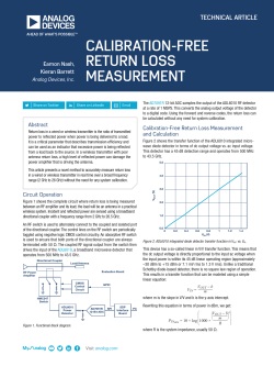 Calibration-Free Return Loss Measurement