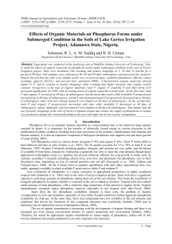 Effects of Organic Materials on Phosphorus Forms