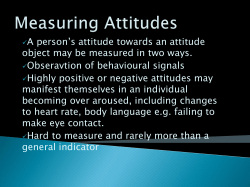 Measuring Attitudes