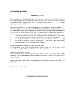 appendix 2: contribution commitment letters