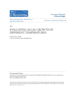 evaluating algal growth at different temperatures