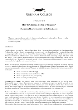 How to Choose a Doctor or Surgeon?