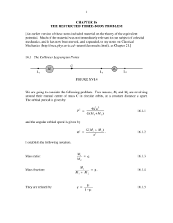 1 CHAPTER 16 THE RESTRICTED THREE