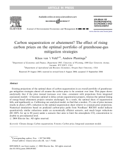 Carbon sequestration or abatement?