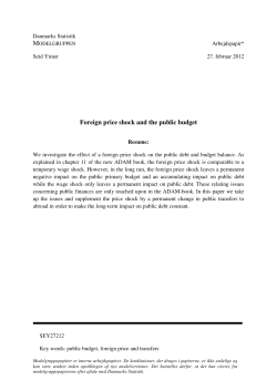 Foreign price shock and the public budget