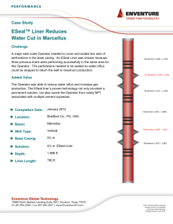 ESeal&trade; Liner Reduces Water Cut in Marcellus