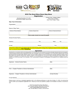 2011 Cleveland Classic Step Show Guidelines