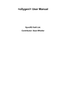 oXygen/> User Manual
